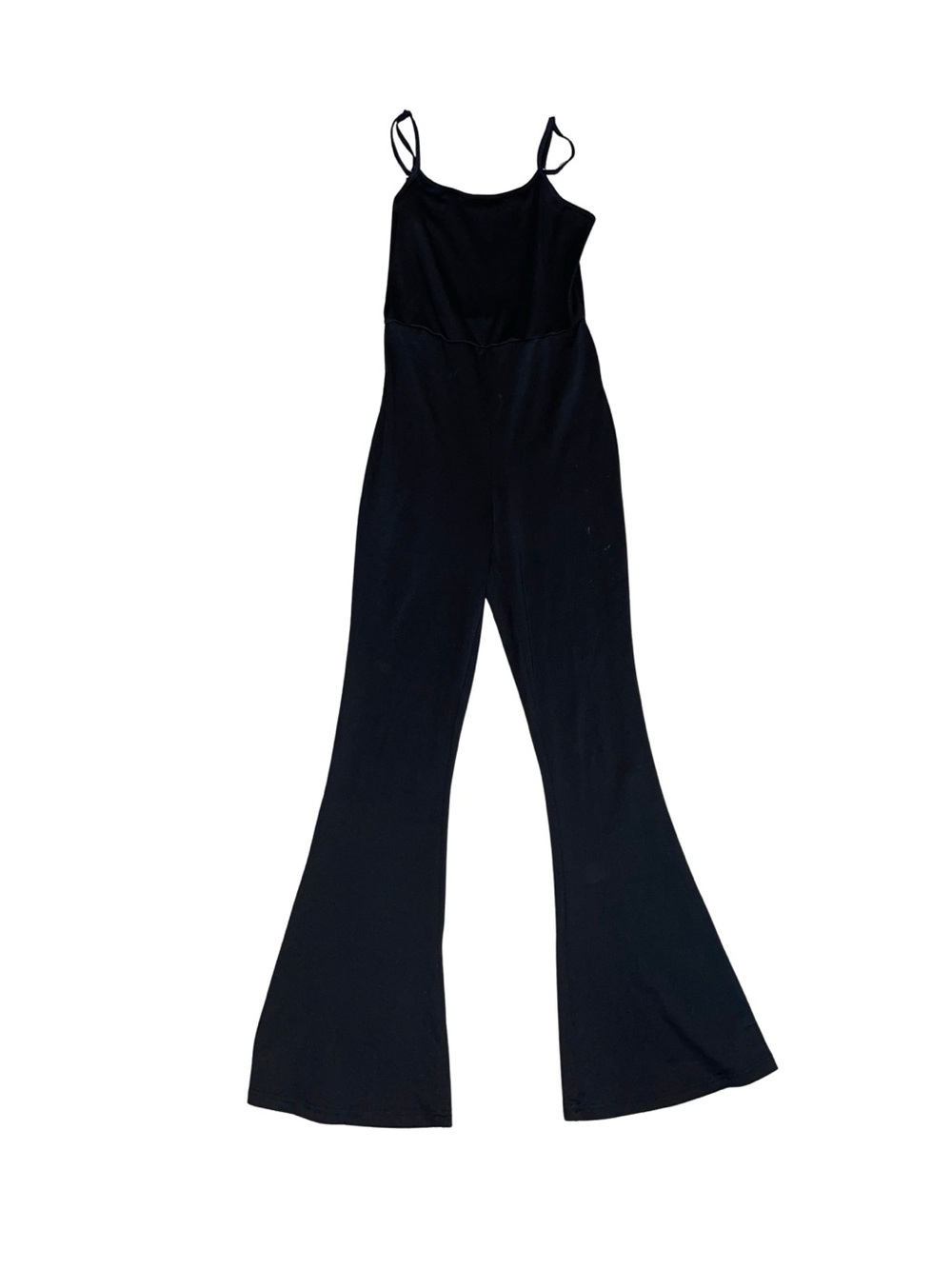 SHEIN Black Spaghetti-Strap Flared Jumpsuit